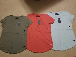 Nueva con etiquetas Camiseta Abercrombie & Fitch Icon cuello en V 6 Colores S, M o L - Imagen 1 de 14