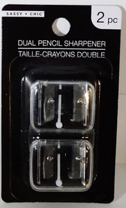 2 Pack Sassy + Chic Cosmetic & Pencil Dual Sharpener New In Package Easy Use - Picture 1 of 1