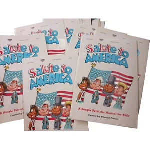 Patriotic Musical For Kids "Salute To America" 36 Books 2002 Contata Narration - Picture 1 of 9
