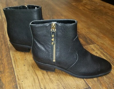 Polo Ralph Lauren Womens Black Prudence Ankle LEATHER Boots  - Image 1 of 4