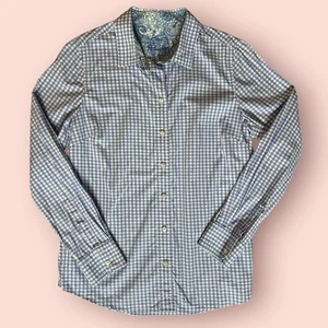 Robert Graham Shirt Womens Medium Blue Gingham Plaid Classic Blouse Button Down - Picture 1 of 5