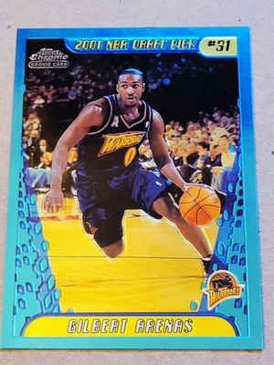 2001-02 Topps Chrome Rookie Card Gilbert Arenas #157 Golden State Warriors - Image 1 of 2