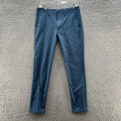 Pantalones Armani Exchange Para Hombres 32 Azul Calce Ajustado Elastizados Chinos Informales Frente Plano AX Foto 1 de 4