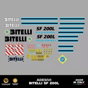 Bitelli SF200L adesivi decalcomanie adesive trattore escavatore adesivo - Imagen 1 de 2