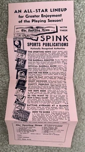 Vintage 1951 The Sporting News Publications Ad - Picture 1 of 4