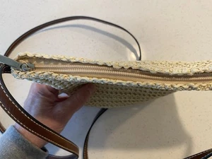 Ladies Small Straw Crossbody - Picture 1 of 7