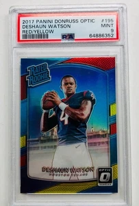 2017 Optic DESHAUN WATSON Rated Rookie Red/Yellow RC #195 PSA 9 MINT - Picture 1 of 2
