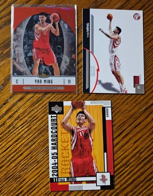 Yao Ming -2005-06 Topps impecable + 2004-05 cubierta superior pista dura + 2006-07 mejor Foto 1 de 2