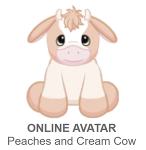 Webkinz Classic Pfirsiche und Creme Kuh *nur Code* (~nachricht~) - Bild 1 von 3