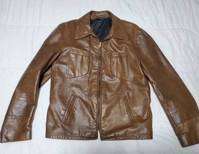 1970s Men's Rockabilly Leather Jacket - Image 1 of 4