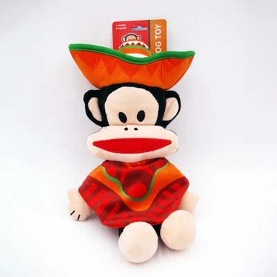 Paul Frank Large Pet Toy Julius Monkey in Sombrero Poncho Crinkles Squeaks NWT - Image 1 of 4