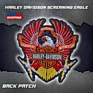 Harley - Davidson Eagle Large Patch - Motorcycle Jacket Embroidered Patch - Picture 1 of 6