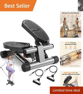 Silent Hydraulic Stepper for Exercise - 300lbs Load, Adjustable Resistance & LCD - Image 1 of 4