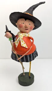 Happy Witch Figurine Paper Mache Look Halloween EUC - Bild 1 von 10