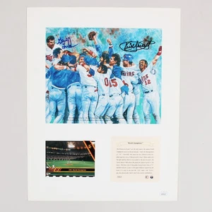 Kirby Puckett Signed Photo 11x14 w/ Gene Larkin Twins - COA JSA - Picture 1 of 5