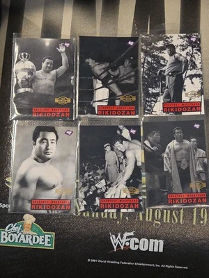 Lote de 6 cartas 1995 BBM Pro Wrestling Greatest Wrestlers Rikidozan Japón raro Foto 1 de 4