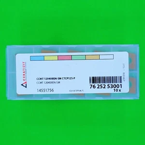 CERATIZIT CCMT 120408EN-SM CTCP125-P Wendeschneidplatten 10 Stück NEU - Picture 1 of 5