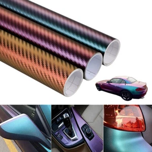 Chameleon 3D Carbon Fiber Car Body Vinyl Film Stickers Decoration Accessories - Bild 1 von 11