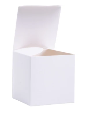 WEPACK Geschenkbox Maxibriefkartons 100x100x100 mm Premium Innenmaß beidseitig WEISS