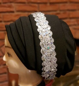 Nigerian Turban cap Gele Headtie Gele Already Made Auto Gele Headtie black - Picture 1 of 7
