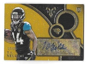 T.J. YELDON 2015 Topps Triple Threads Rookie Autograph Relics Gold auto /25 RC - Picture 1 of 2