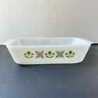 Vintage Anchor Hocking Fire King Casserole Dish Green Meadow 1 Qt 441