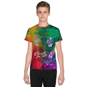 Art by Micheal Creep It Reel Youth Crew Neck T-Shirt - Picture 1 of 17