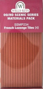 Wills Kits SSMP234 French Lozenge Tiles Building Materials Pack - OO/HO Scale - Picture 1 of 2