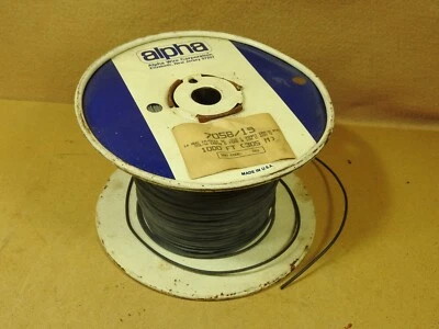 Partial 1000' Roll - ALPHA 7058/19 Hook Up Wire, 16 AWG, PVC Ins, Black - Image 1 of 4