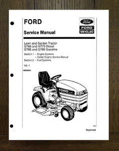 65 Tractor Workshop Repair Manual Ford GT65 GT75 l GT85 GT95 Lawn GAS & DEISEL - Picture 1 of 21