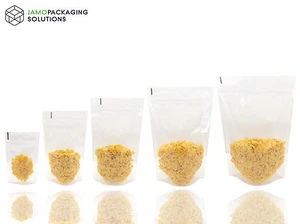 STAND UP CLEAR SEALABLE POUCH WITH GRIP SEAL/ VERY THICK - Picture 1 of 10