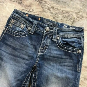 Miss Me Girls Bermuda Bling Denim Shorts Size 12 - Picture 1 of 4