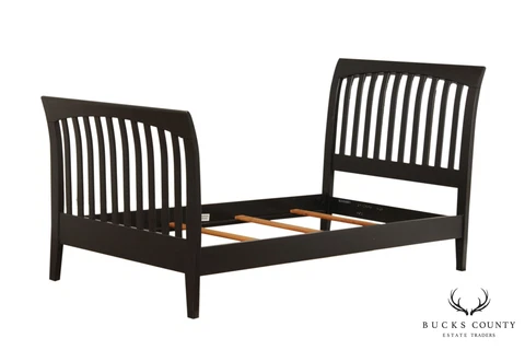 Ethan Allen American Impressions Black Painted Twin Sleigh Bed Cover