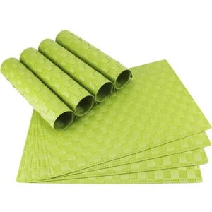 Tischset Platzset MODERN Platzmatten 8er Set grün hellgrün geflochten Kunstst. 4 - Bild 1 von 4