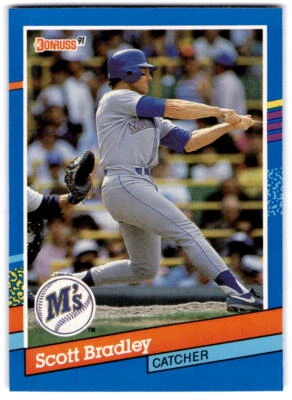 Scott Bradley 1991 Donruss #287c Seattle Mariners - Image 1 of 2