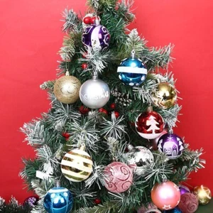 24Pcs Christmas Ball Xmas Tree Ornaments Decorations Hanging Pendants - Picture 1 of 6