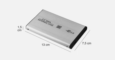 BOX ESTERNO Hard Disk SATA 2.5' CAVO USB HDD SSD CASE HD Drive DISCO PORTATILE G