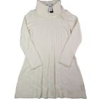 NEW AGB Dress Womens Turtleneck Cable Knit Off White Long Sleeve Dress Size L