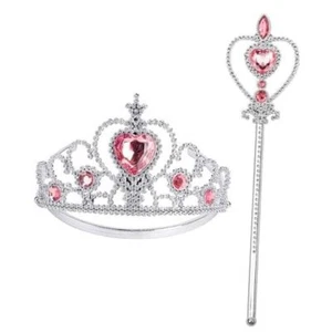 Accessori per vestire principessa principessa corona diadema per piccoli taglia gratis rosa - Foto 1 di 7