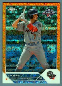 Zach Neto 2023 Topps Pro Debut Chrome Orange Mini Diamond Refractor Prospect /25