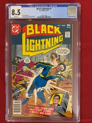 Black Lightning #3 CGC 8.5 DC DCU 3rd Appearance of Black Lightning! 1977 - Image 1 of 2