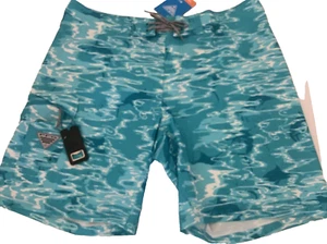 COLUMBIA PFG Mens Ocean Blue Board Shorts /Swim Trunks 38 w/ Bottle Opener - Picture 1 of 5
