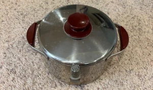 Vintage FOGACCI Vapor Control 18/10 INOX Edelstahl Pfanne mit Deckel 4QT - Bild 1 von 6
