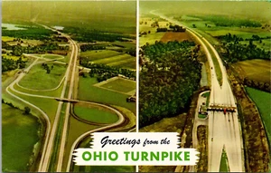 Greetings from the Ohio Turnpike • Aerial View of Gateway & Toll Plaza • Teich - Picture 1 of 2
