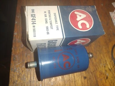 Filtro de combustible NOS AC GF 414, 1963-1966 Pontiac Tempest, Lemans, GTO V8 con aire acondicionado Foto 1 de 4