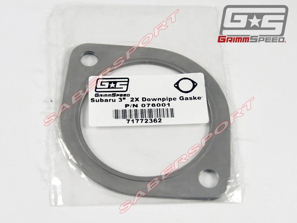 GrimmSpeed 3" ID 2 Bolt Multi Layer Stainless Exhaust Gasket 076001 - 2X THICK