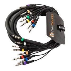 8-Way 3m 6.35mm 1/4" Stereo Jack / Balanced Jack Loom / Patch Multicore Cable - Picture 1 of 4