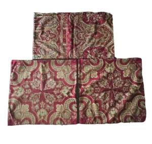 set Of 3 Pottery Barn Alice Pillow Covers Cotton Square 20x20” Red paisley - Picture 1 of 6
