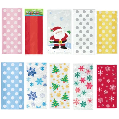 KYISA Cellophane Easter Bags Cello Sweets Biscuits Candy Gifts Christmas Stall Fayre