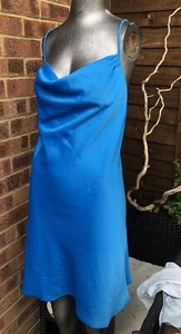 BNWT Electric Blue MANGO Ladies Dress UK14 Club Date - Picture 1 of 10